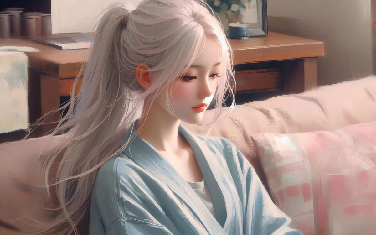 唯美少女马尾辫高清壁纸 - 2560x1600分辨率，精选下载
