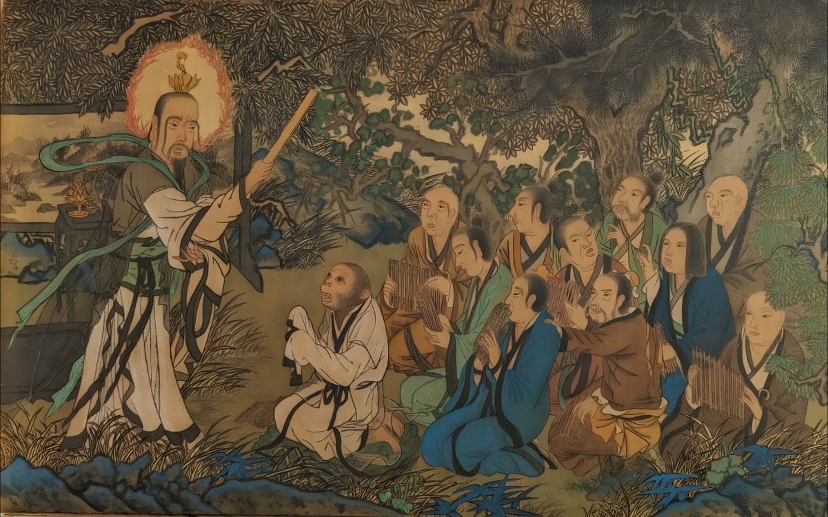 高清黑神话悟空拜师壁纸 2560x1600，精美图片下载