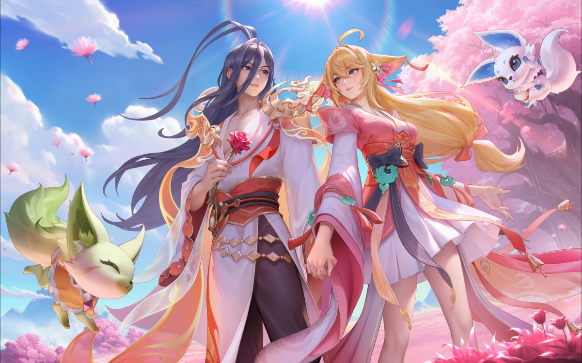 狐妖小红娘 & 王者荣耀绝美融合，2560x1600超高清壁纸下载