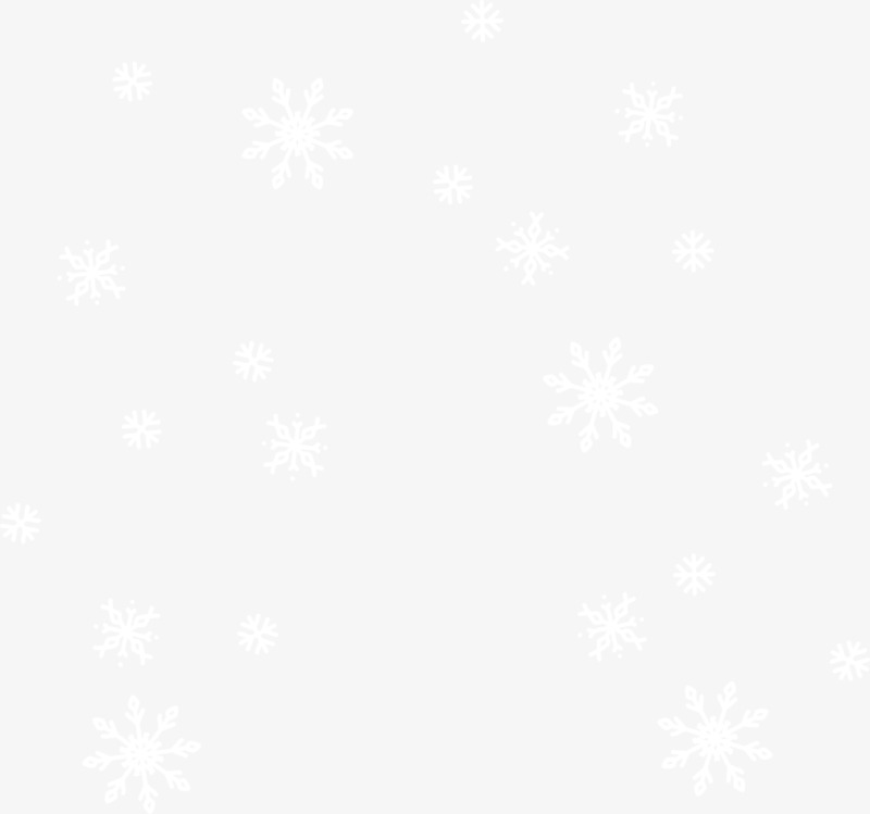 高清PNG透明雪花背景图，冬季漂浮元素，设计素材免费下载
