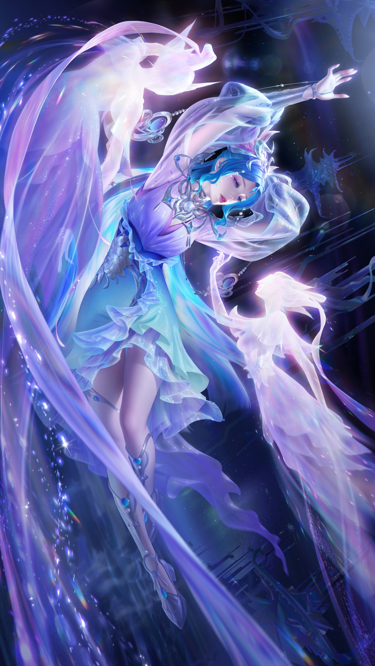 王者荣耀貂蝉幻阙歌皮肤4K超清手机壁纸，2160x3840分辨率，高清美图免费下载