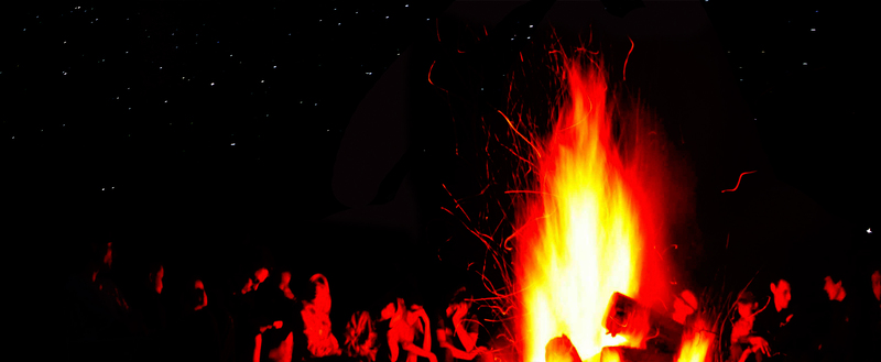 夏夜篝火盛宴，高清黑色背景JPG，夏令营狂欢晚会图片素材，电商设计必备下载