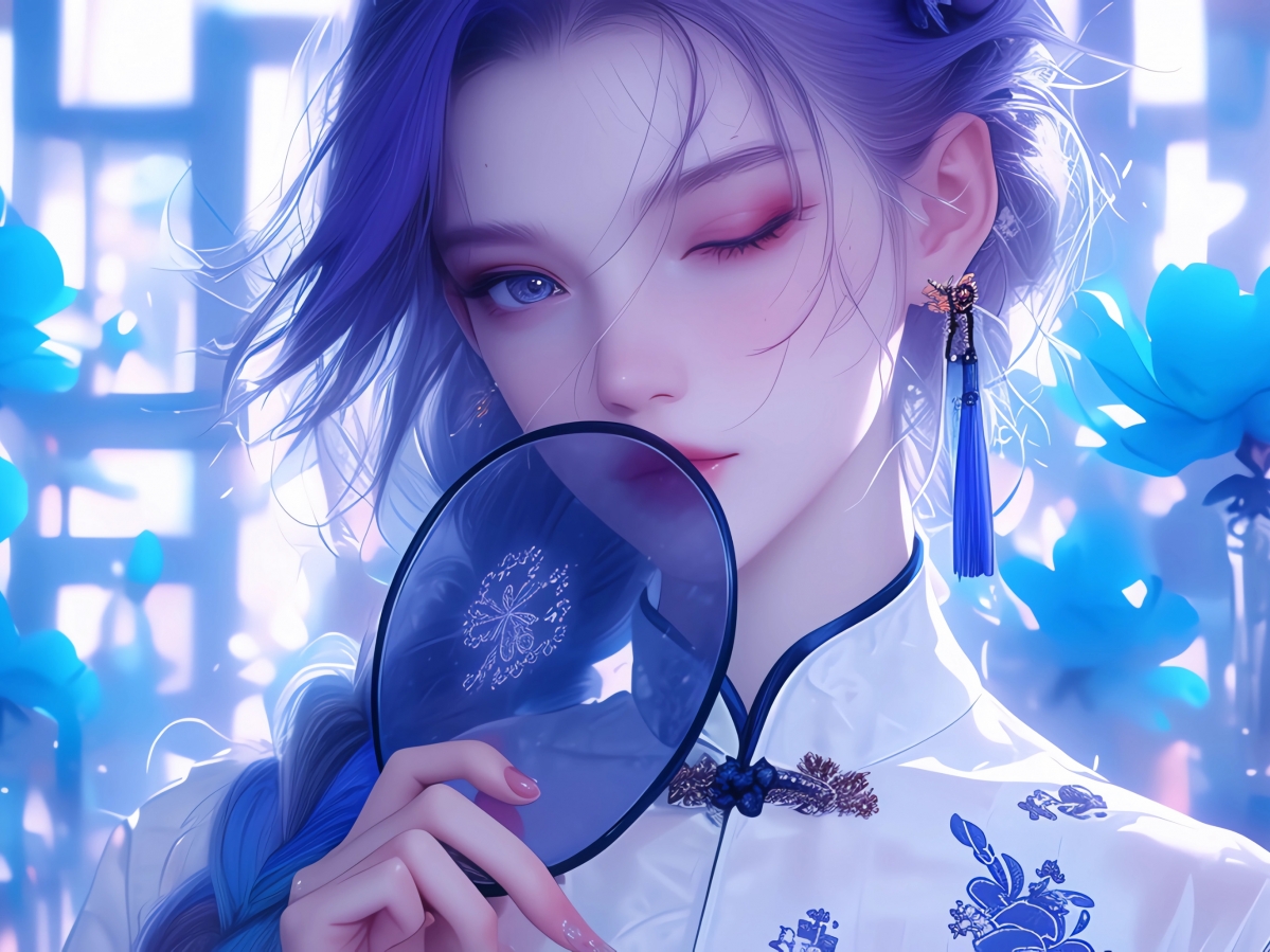 高清旗袍金克丝2732x2048平板桌面壁纸，精美下载