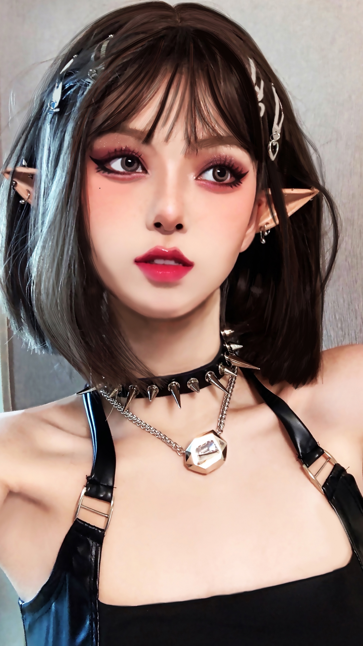 4K超清壁纸精选，尖耳短发美女，高清2160x3840，手机壁纸专享下载