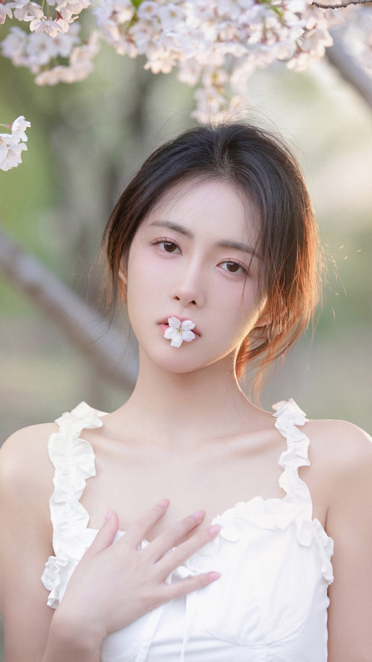 高清赏樱，林晚儿4K手机壁纸，绝美樱花美景，2160x3840超高清下载