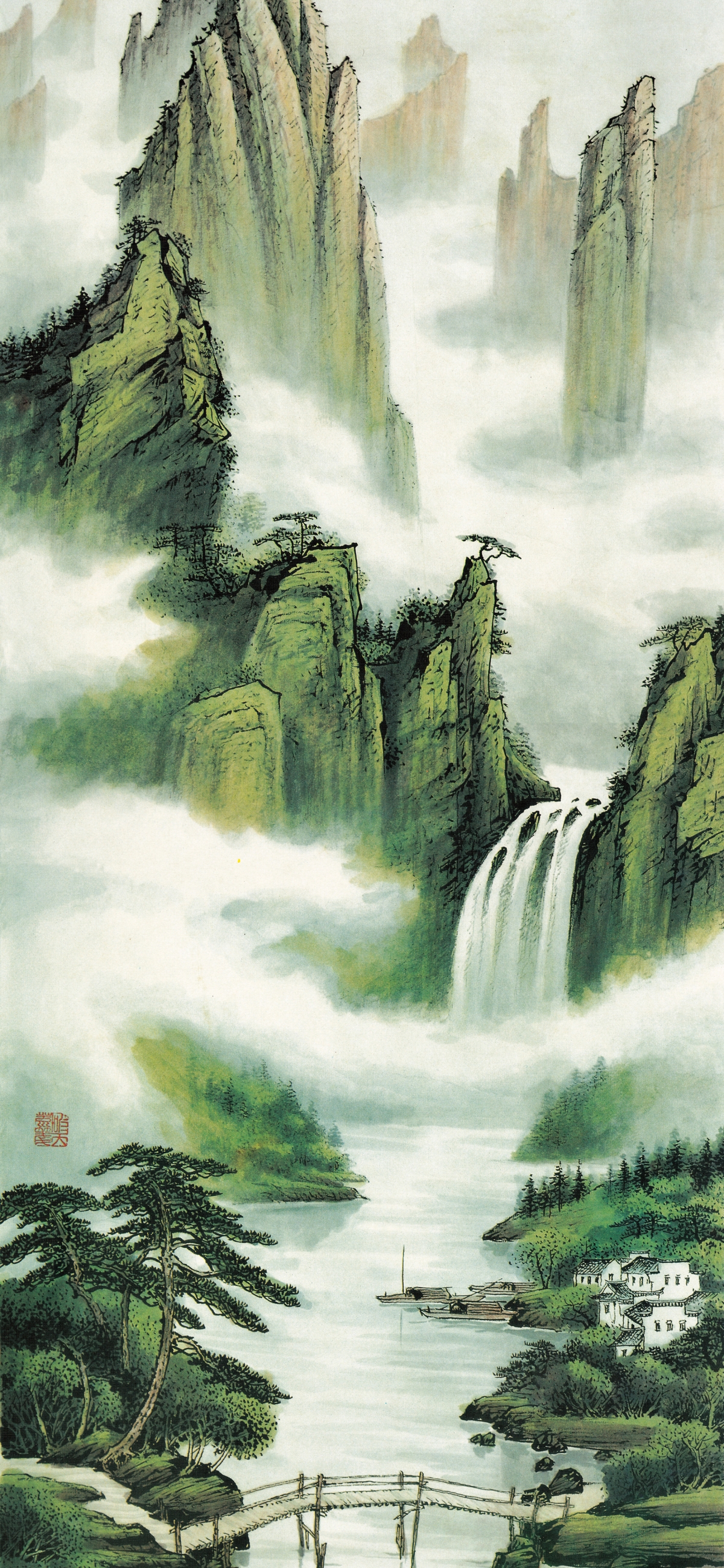 绝美古风山水4K高清手机壁纸，1772x3840分辨率，一键下载绝美画卷