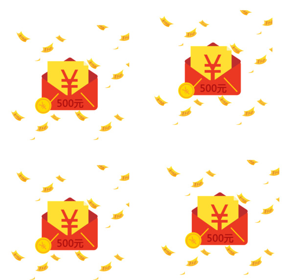 高清PNG透明漂浮红包素材下载，动态元素与多样图片设计资源