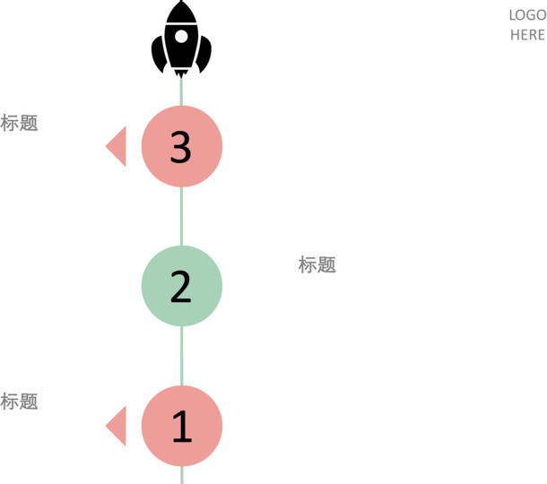 高清PNG透明小火箭流程图步骤装饰元素，PPT设计素材免费下载