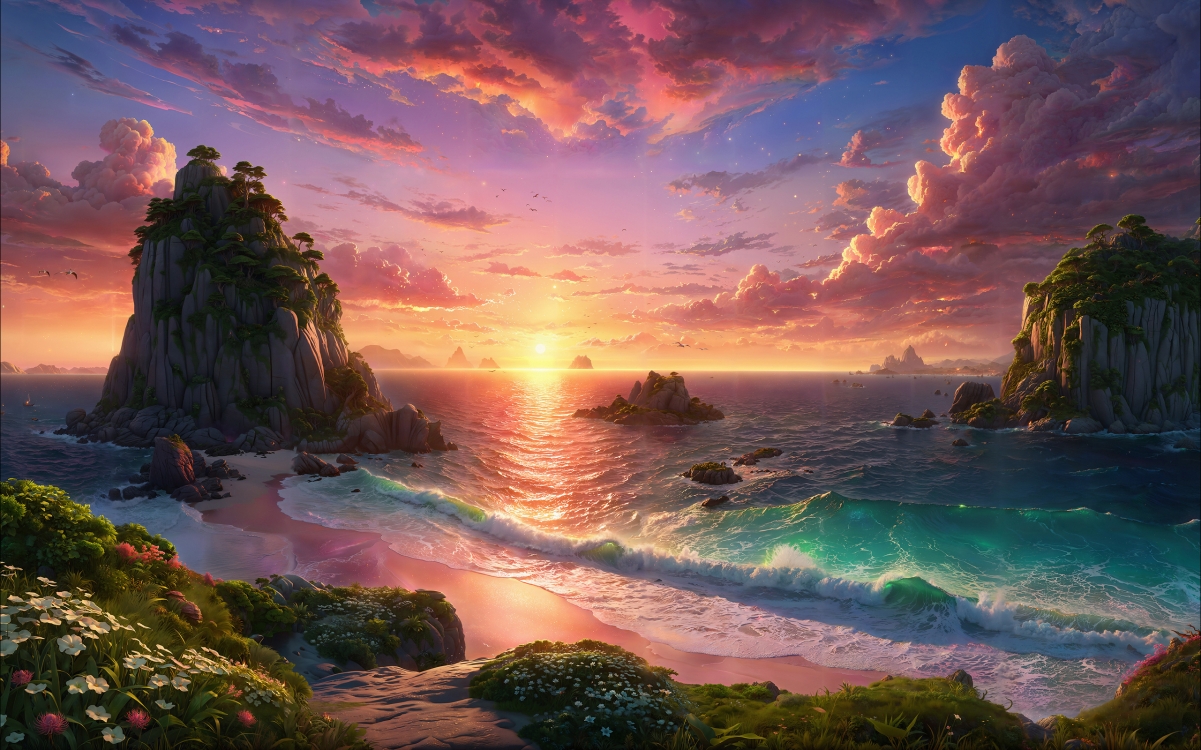 高清宁静海边美景电脑壁纸 - 2560x1600分辨率，精美壁纸图片免费下载