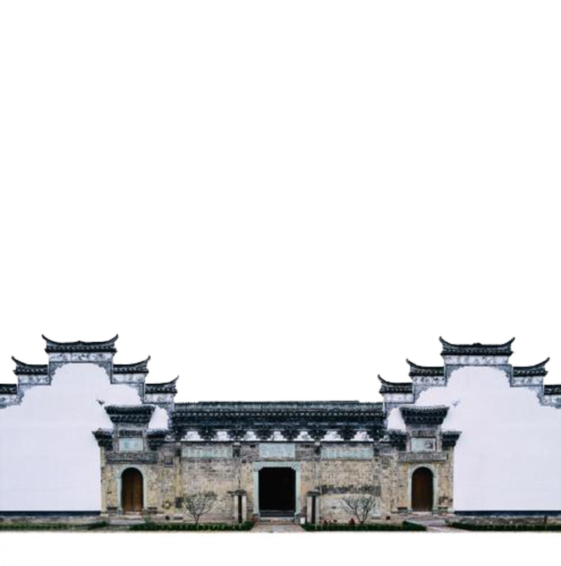 古风水墨宅院高清PNG素材，透明背景，摄影风景元素，设计下载精选