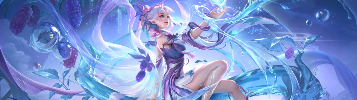 高清双屏壁纸，王者荣耀艾琳陌上桑，5120x1440带鱼屏，精美图片下载