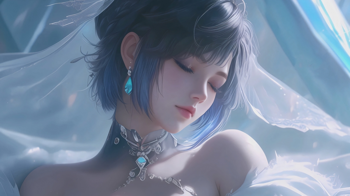 梦幻新娘头纱高清4K壁纸，绝美3840x2160分辨率，动漫风格精选下载
