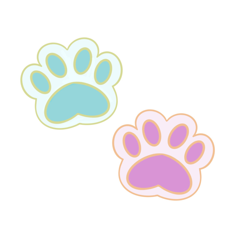 原创手绘猫爪元素抠图，高清PNG动植物素材，PSD设计资源下载