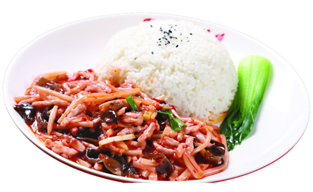 鱼香肉丝盖饭PNG透明图片素材，高清装饰元素下载