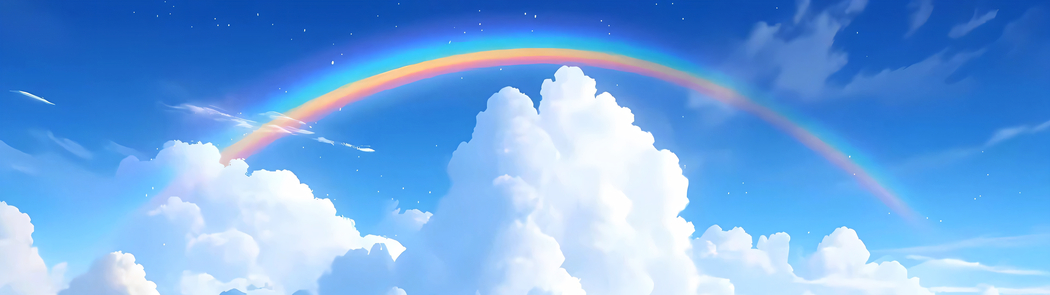 雨后天晴彩虹双屏风景壁纸 高清3840x1080 下载