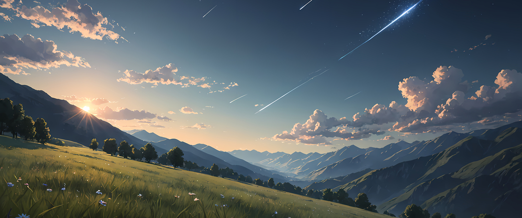 草原流星美景3440x1440带鱼屏高清壁纸下载