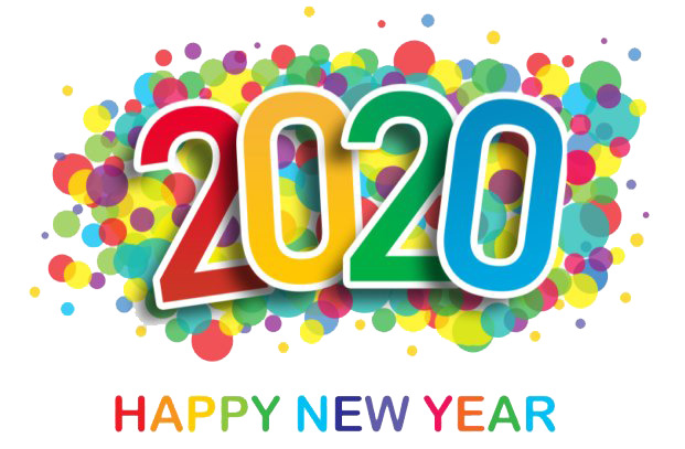2020新年高清PNG透明字体与节日元素图片素材下载
