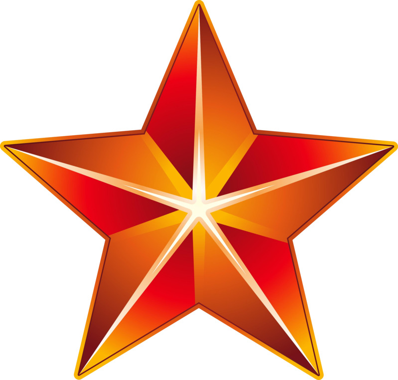 立体五角星高清PNG透明图片素材，下载用于生活用品装饰设计