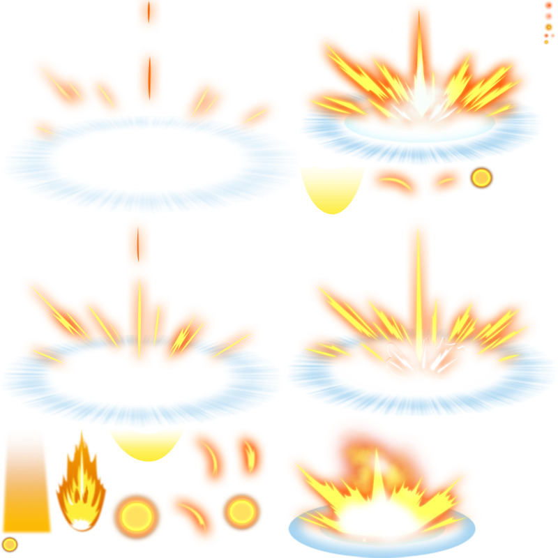 火焰爆炸炫光游戏特效PNG透明图片素材下载
