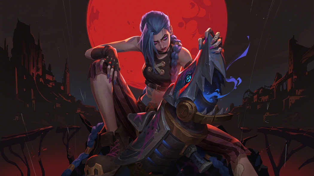 英雄联盟LOL双城之战2，不朽金克丝高清壁纸下载，5K/4K分辨率，尺寸5403x3039