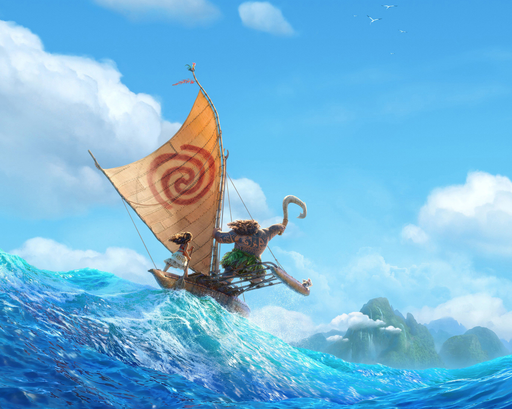 海洋奇缘Moana 4K高清壁纸，大海海浪背景图 2750x2200 下载