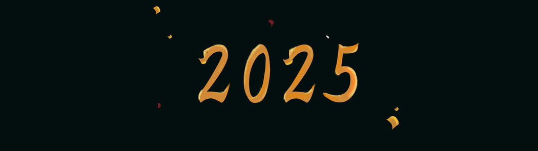 2025蛇年金色艺术字3840x1080双屏高清壁纸下载