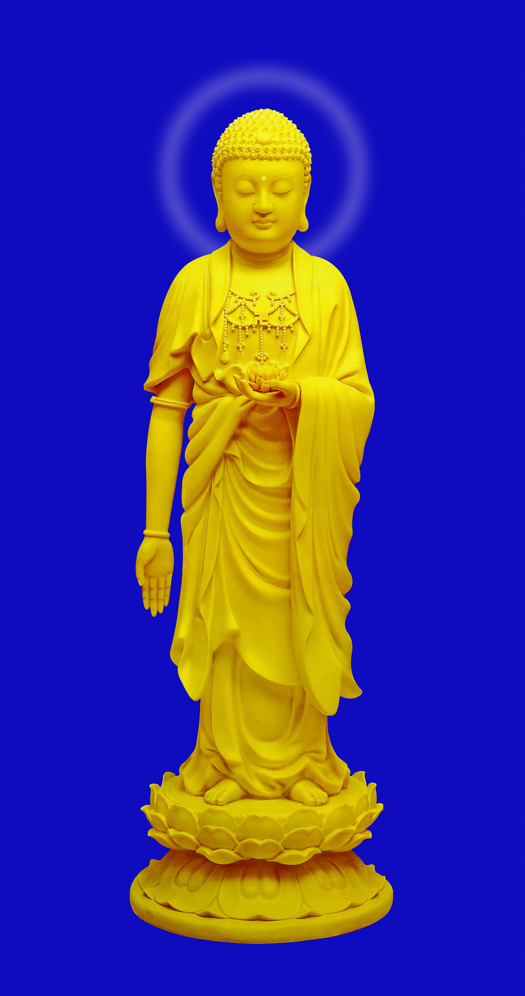 金色佛像4K高清图片壁纸，2000x3797分辨率，宗教主题下载