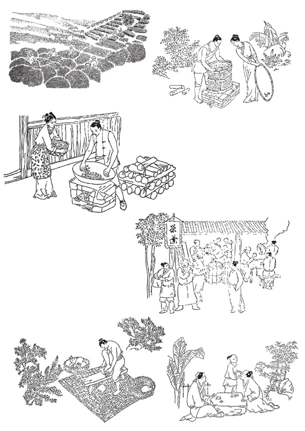 古法酿酒流程高清PNG透明图，PPT装饰元素设计素材下载