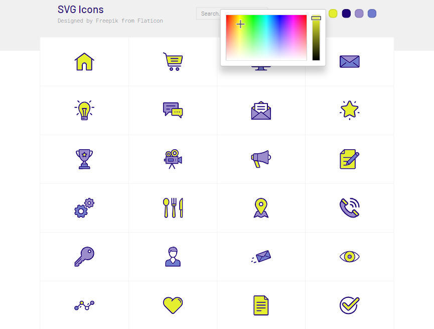 图标设计制作，svg改变颜色案例