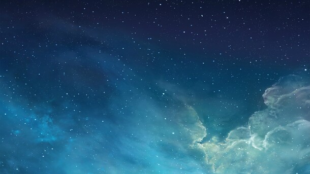 蓝色星空唯美高清PNG透明背景素材，卡通手绘风景图片下载