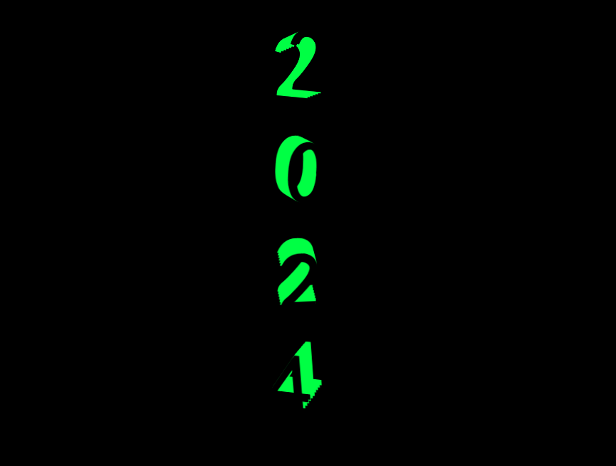 数字动态设计，2024新年文字素材下载