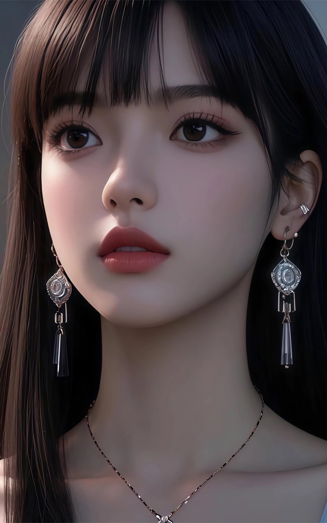 青春长发美女竖屏4K手机壁纸，2400x3840高清下载