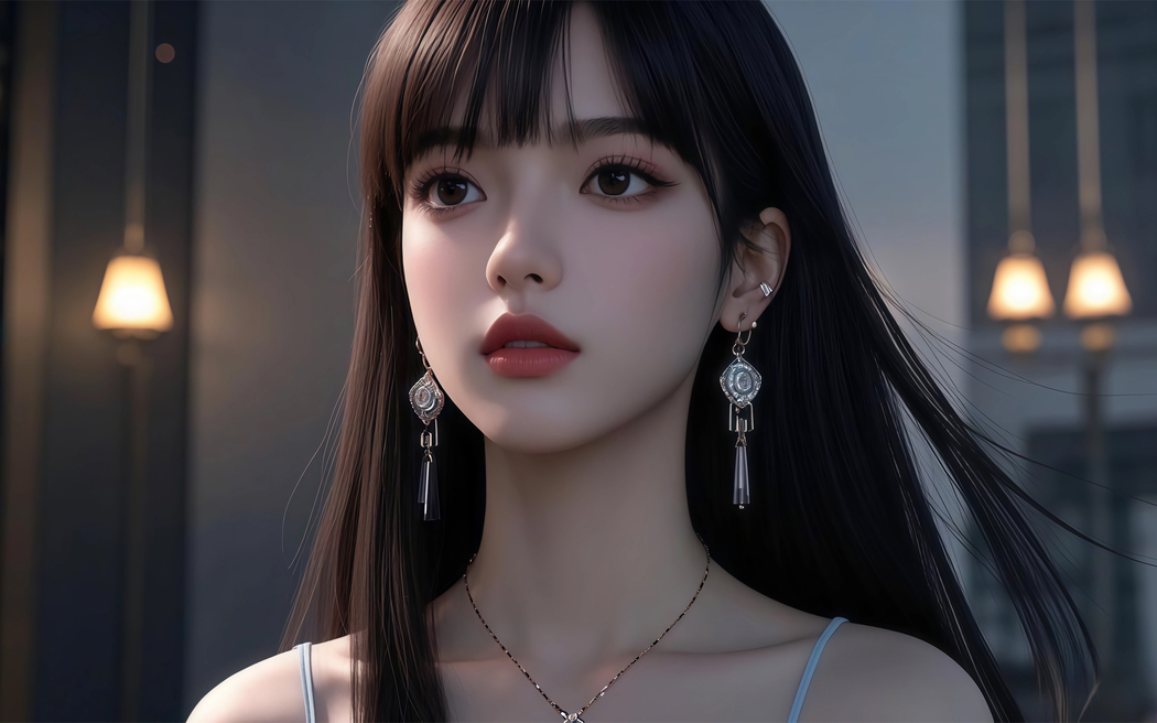 长发美女青春壁纸 3200x2000高清适用于平板笔记本等设备