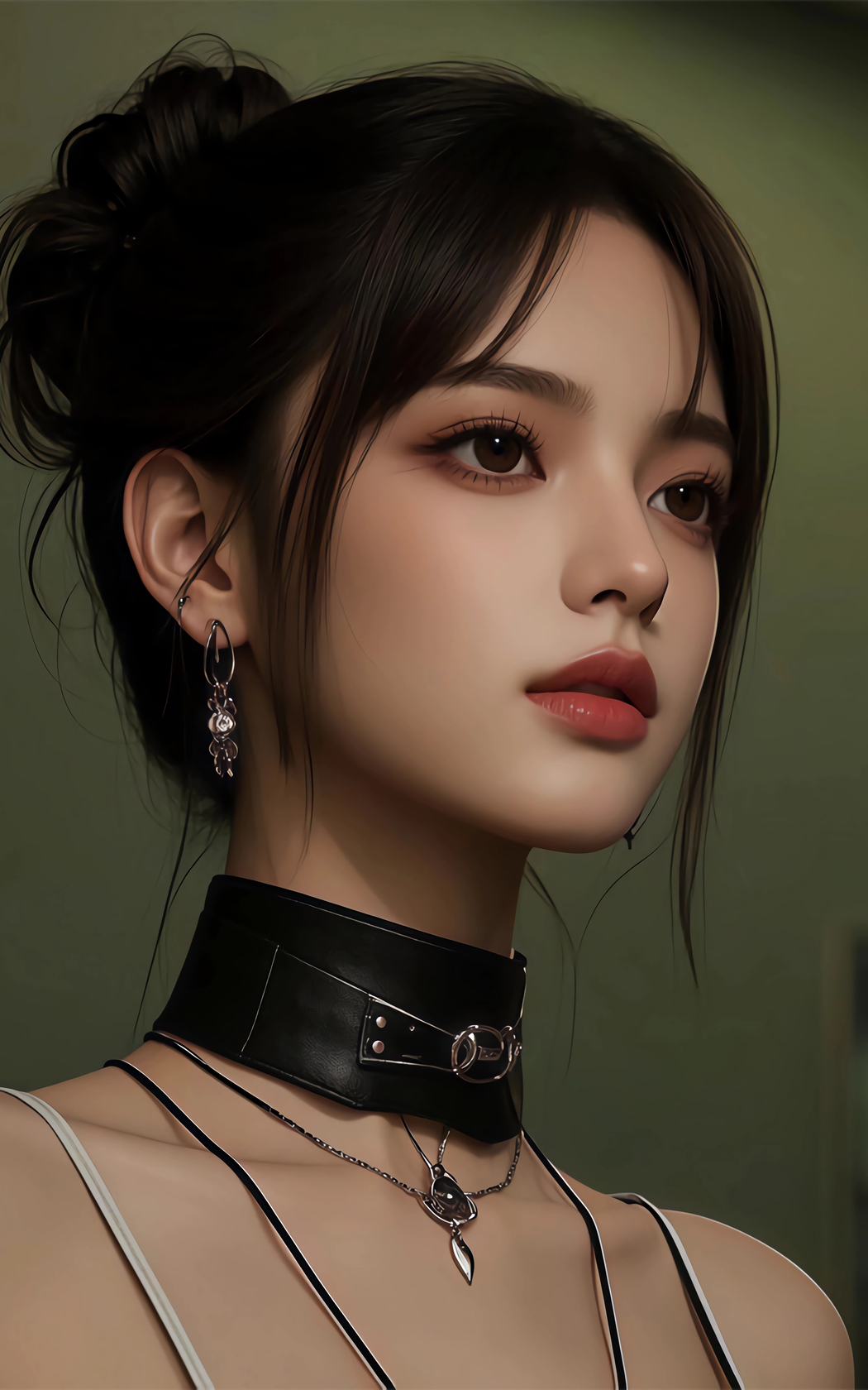 青春侧脸美女4K高清壁纸，2400x3840手机图片下载