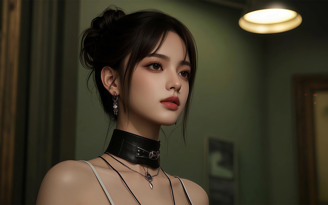 高清气质美女侧脸壁纸 3200x2000 适合平板笔记本等便携设备下载