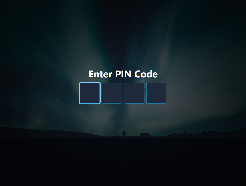 vue登录界面设计，pin码登陆页面素材