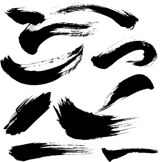 毛笔笔刷高清PNG透明免扣素材下载