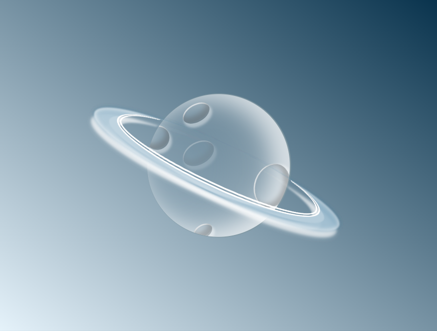 行星插画图必备，玻璃拟态设计素材
