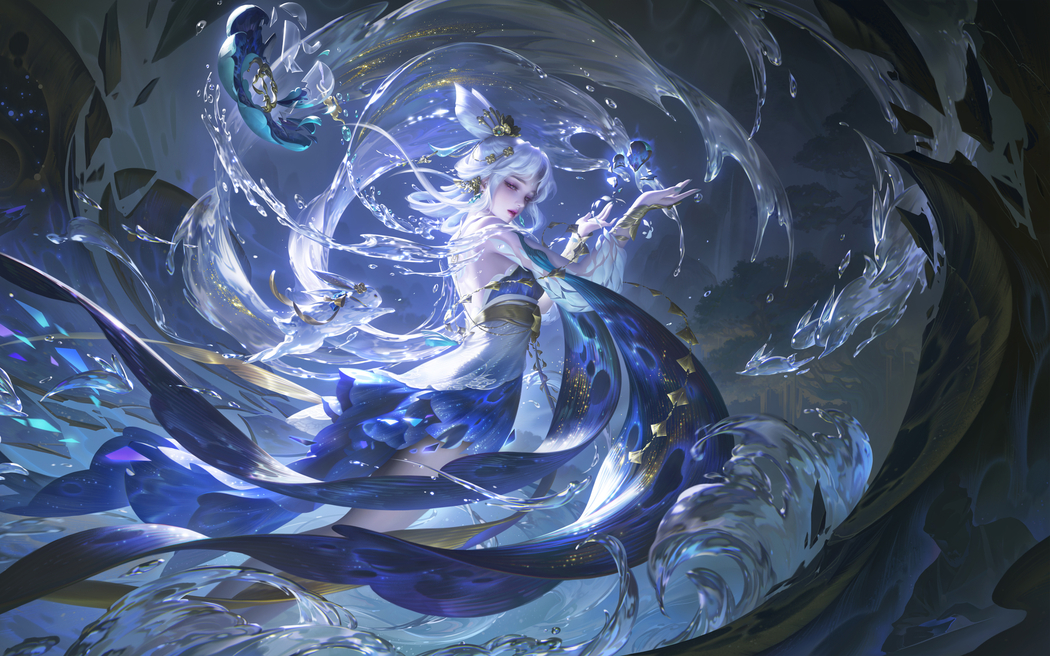 王者荣耀嫦娥器灵落星盏高清壁纸 2880x1800 适配平板笔记本等便携设备 下载