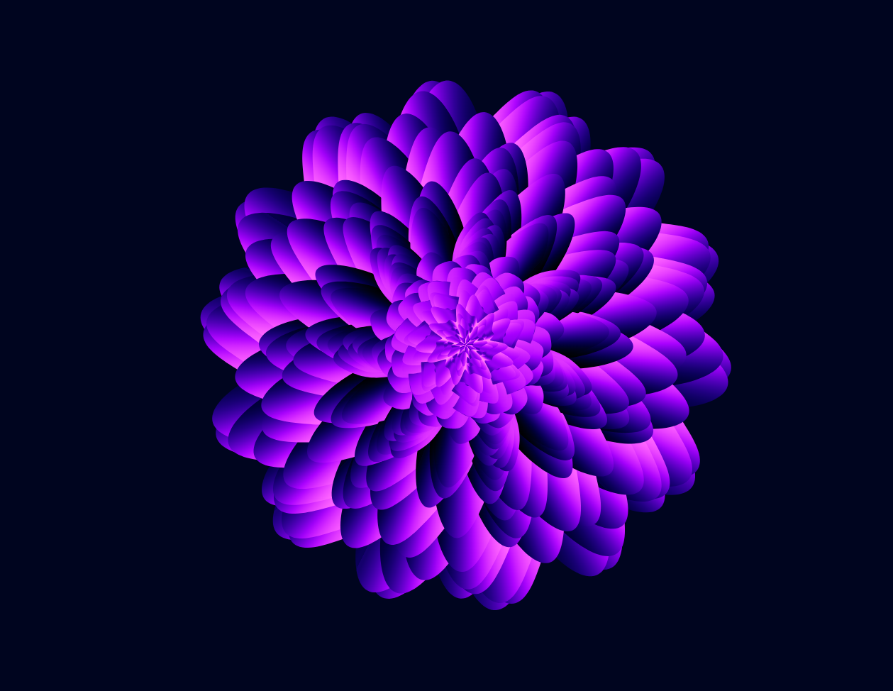 紫花动图制作，创意花型设计素材