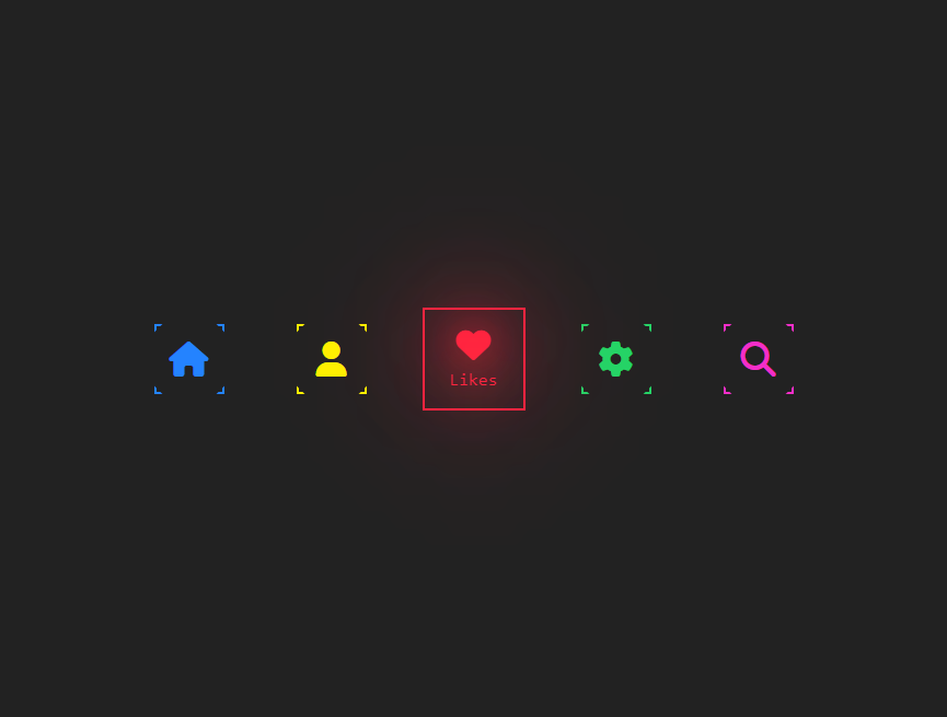 图标动效设计，创意鼠标悬停html