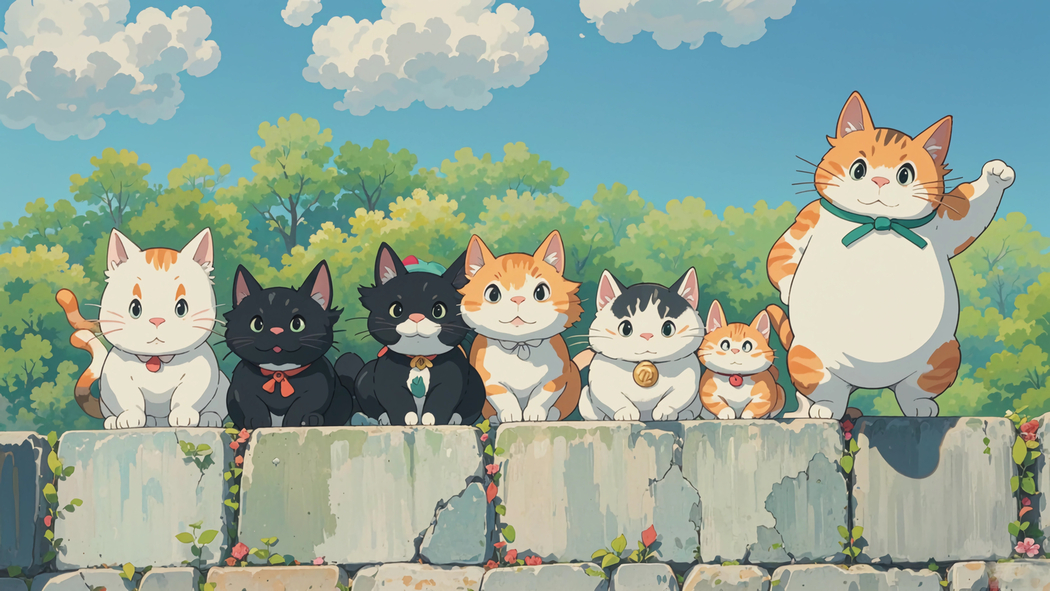 高清4K可爱猫咪与动漫壁纸 3840x2160 免费下载