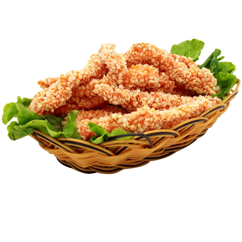 高清PNG透明雪花鸡柳小篮装饰元素，生活用品设计素材免费下载