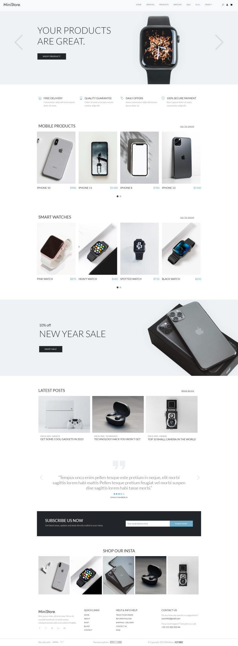 html+css网页设计，电子产品商城的设计与实现案例