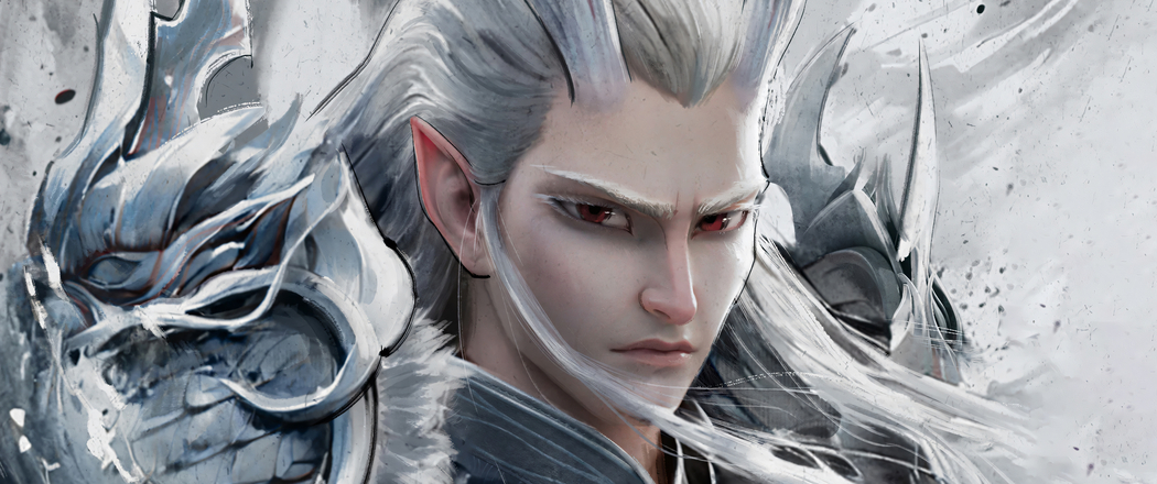 敖光与哪吒之魔童闹海水墨风4K高清壁纸，3440x1440带鱼屏专享下载