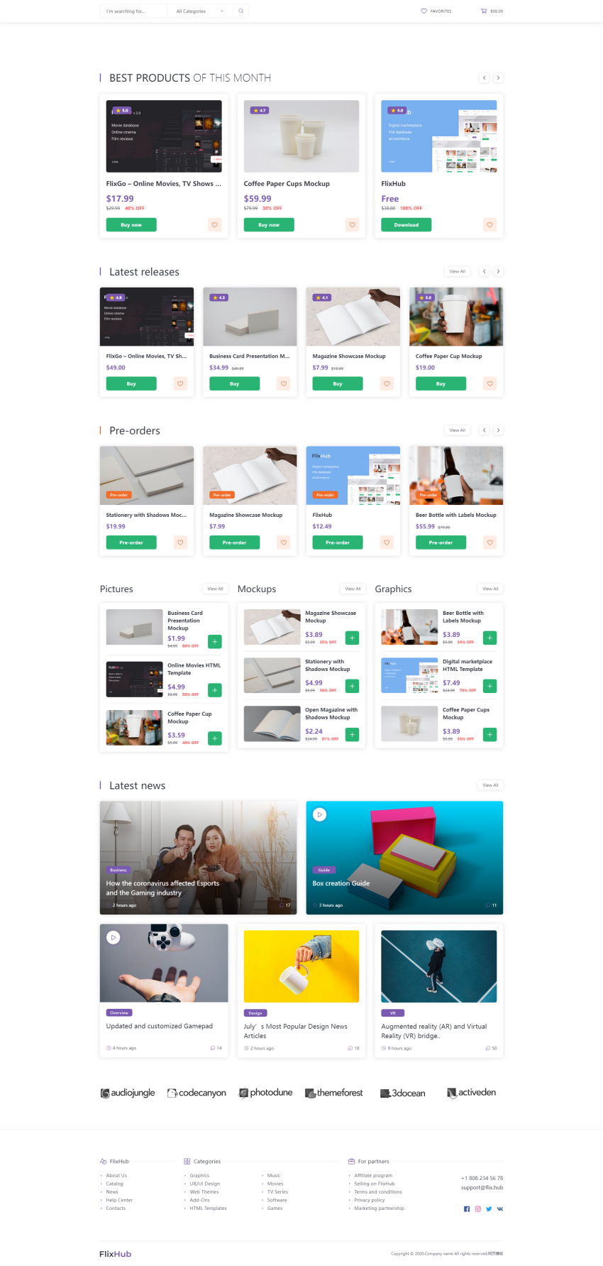 html+css网页设计，在线商城网站设计模板