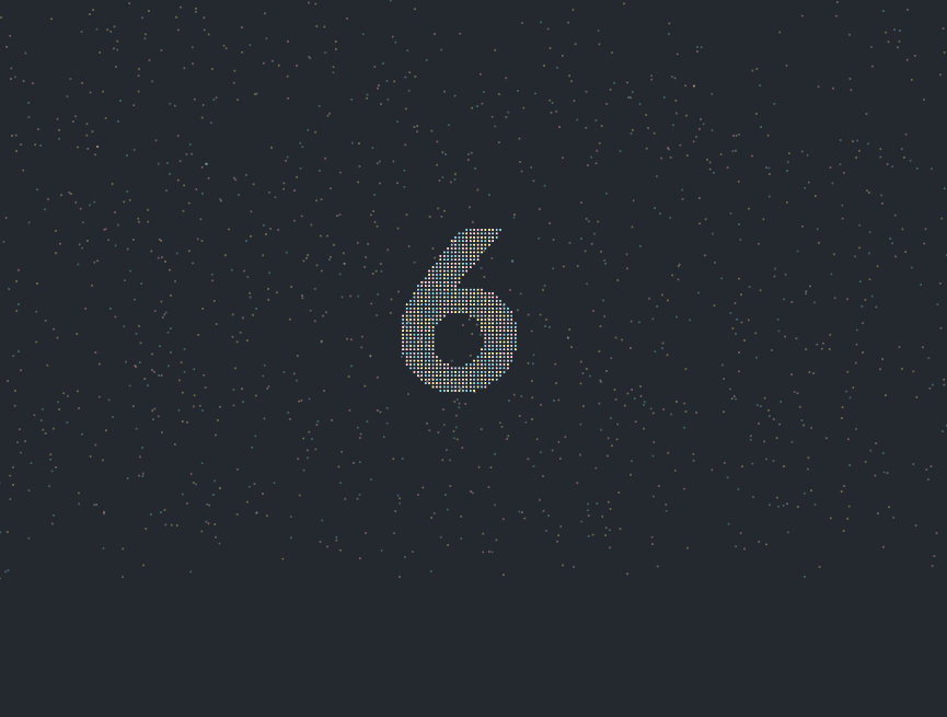 数字倒计时制作，炫酷粒子数字动画