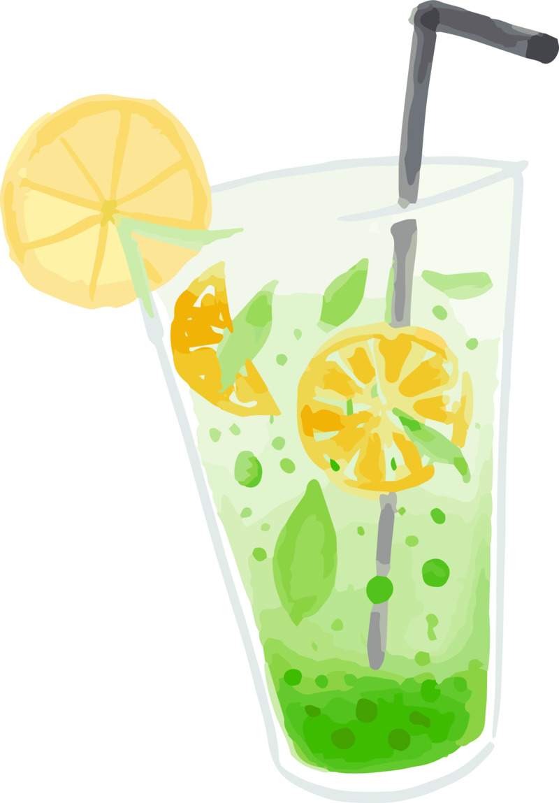 卡通手绘果汁插画，高清PNG透明图片，彩色卡通元素设计素材下载