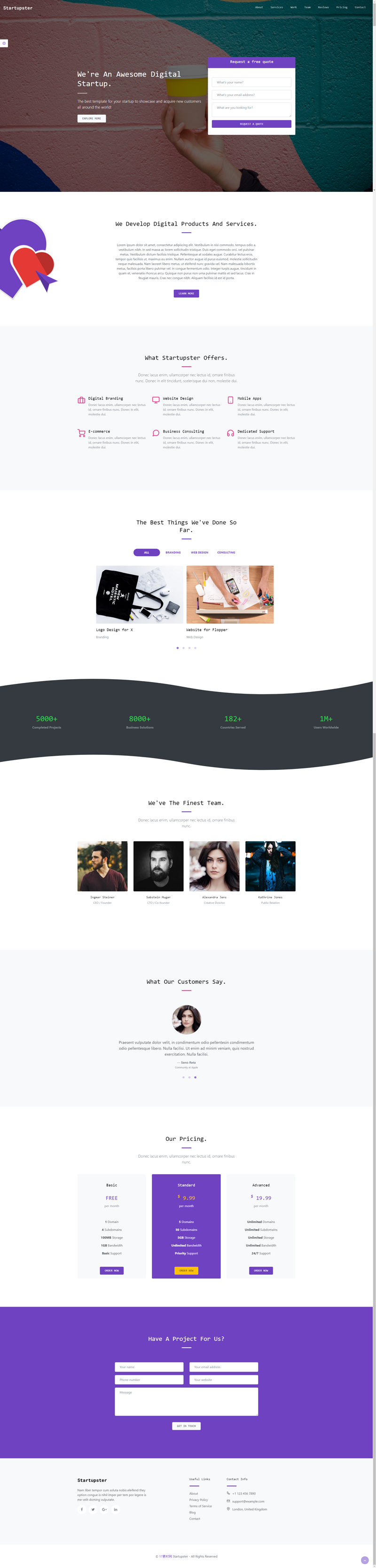 网站模板及源码参考，bootstrap产品着陆页必备