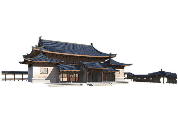 中国风古建筑房屋高清PNG透明图片素材下载